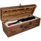 WE Games Wooden Storage Box, Walnut Stained Burnt Wood Finish